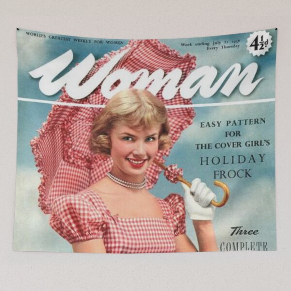 Item preview, Woman Magazine Cover Fan Art Original Custom Vintage Movie Poster Wall Art Tee Design designed and sold by Cool Robot Bro..