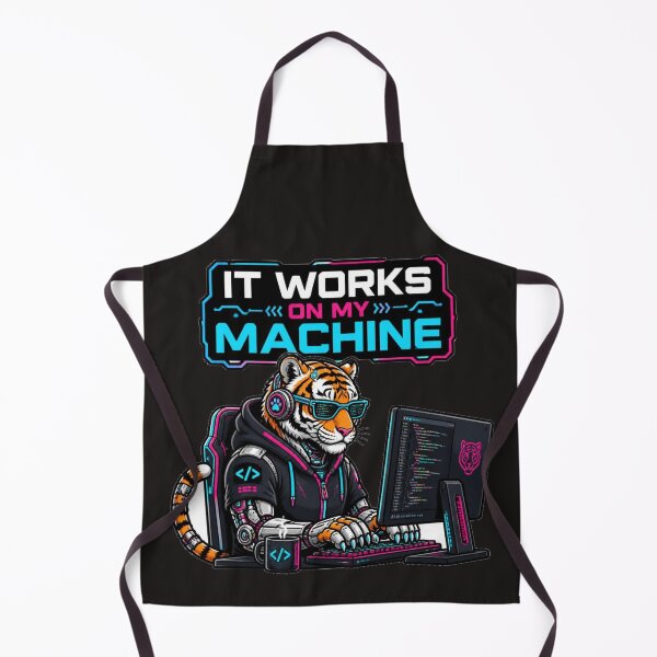 Item preview, Funny Cyberpunk Tiger Developer - It Works On My Machine designed and sold by MargaretPolanco.