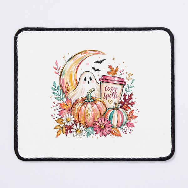 Item preview, Cozy Spells Colorful Moon Ghost Pumpkin Magic designed and sold by CleanDecor.