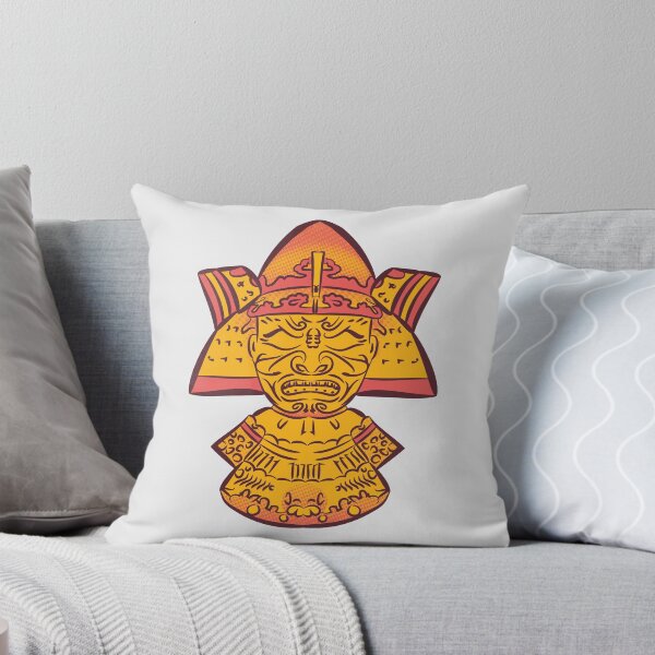 Item preview, Bold Red Yellow Comic Samurai Mask Japanese designed and sold by Foksy Art.