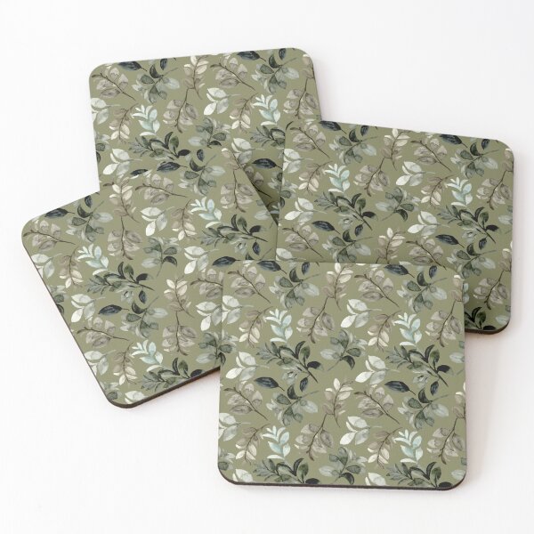 Item preview, Sage Green Floral Leaf Pattern | Motivational Quote "Peace" designed and sold by ​Jyoti Digital Artist.