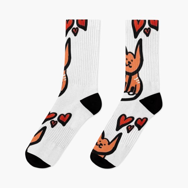 Item preview, Ginger cartoon cat in love designed and sold by sjm1812.