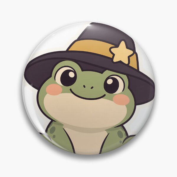 Item preview, Witch Frog Wearing a Tall Pointed Hat designed and sold by OuqCreations.