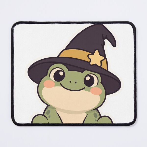 Item preview, Witch Frog Wearing a Tall Pointed Hat designed and sold by OuqCreations.
