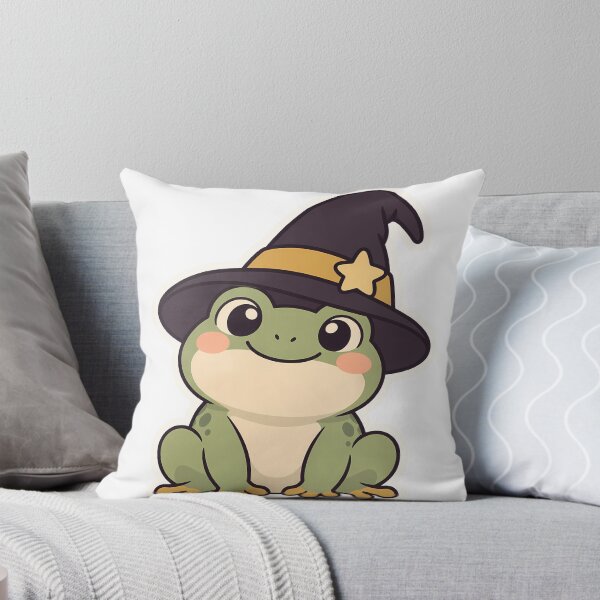 Item preview, Witch Frog Wearing a Tall Pointed Hat designed and sold by OuqCreations.