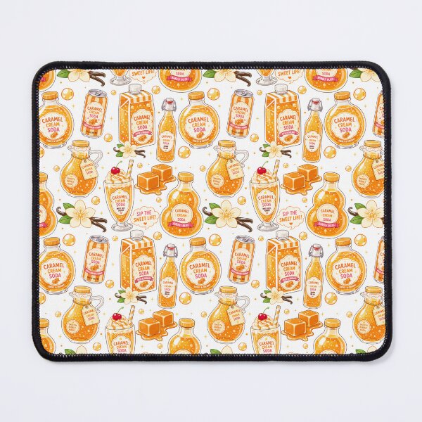 Item preview, Cute Caramel Cream Soda Seamless designed and sold by KJackArtwork.