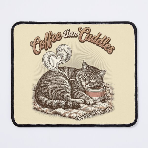 Item preview, Coffee Then Cuddles Cat Funny Coffee designed and sold by FurRealStudioCo.