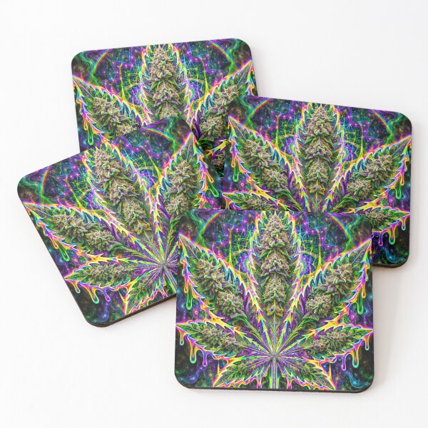 Aperçu de l'œuvre Feuille de marijuana psychédélique créée et vendue par hyperbeast store.