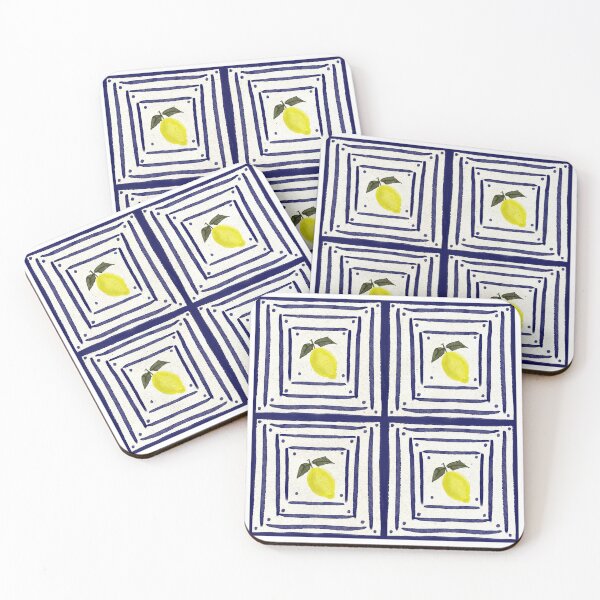 Item preview, Italian Amalfi Lemon Majolica Ceramic Tile designed and sold by DigiBlossom.