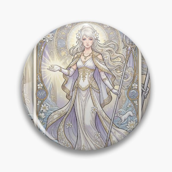 Item preview, Lunafreya in the style of Alphonse Mucha designed and sold by Solace Sparkles.