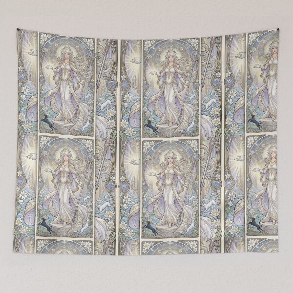 Item preview, Lunafreya in the style of Alphonse Mucha designed and sold by Solace Sparkles.