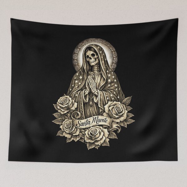 Item preview, La Santa Muerte Mexican Floral Saint Death designed and sold by HechoEnAztlan.