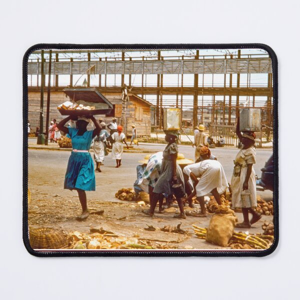Item preview, Bridgetown, Barbados, September 6, 1960, Outdoor Street Market Scene designed and sold by AMacGPhilly.