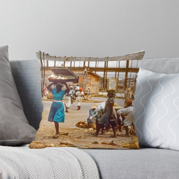 Item preview, Bridgetown, Barbados, September 6, 1960, Outdoor Street Market Scene designed and sold by AMacGPhilly.