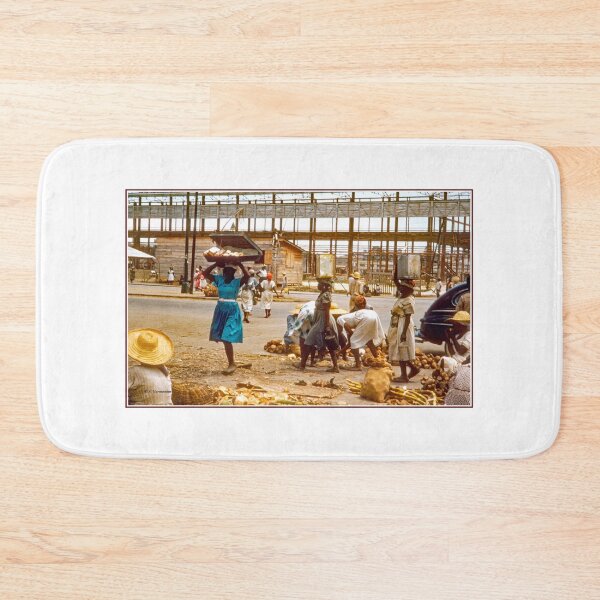 Item preview, Bridgetown, Barbados, September 6, 1960, Outdoor Street Market Scene designed and sold by AMacGPhilly.