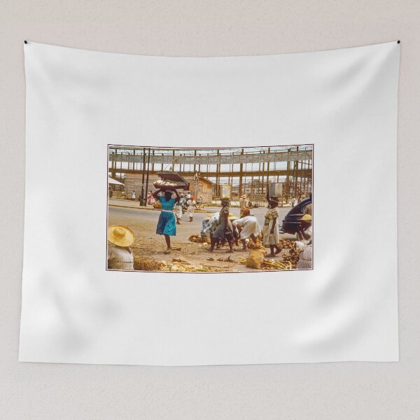 Item preview, Bridgetown, Barbados, September 6, 1960, Outdoor Street Market Scene designed and sold by AMacGPhilly.