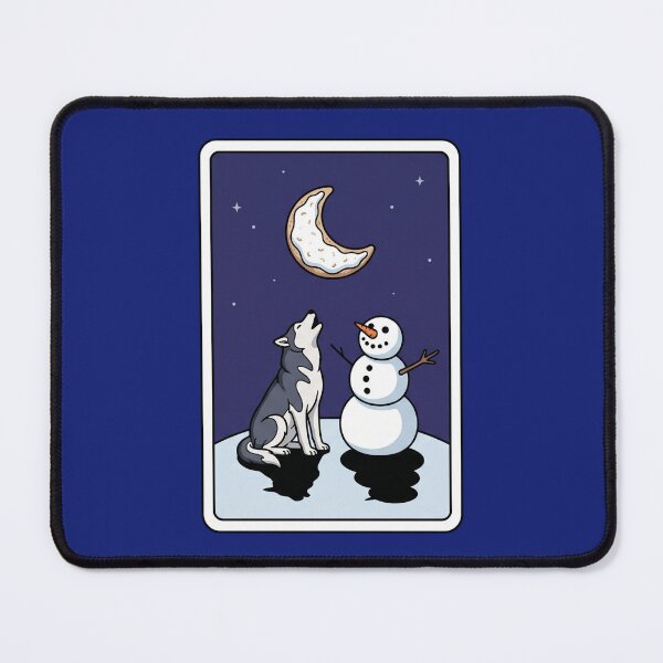 Item preview, The Moon Tarot Christmas Wolf Snowman Pop Art designed and sold by Rare By Hero.
