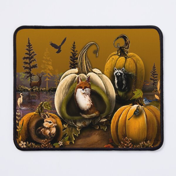 Item preview, Autumn Woodland Story – Whimsical Pumpkin Forest Art designed and sold by ArtistsAtticWI.