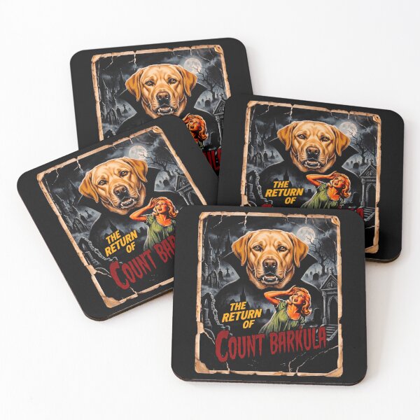 Item preview, Halloween Count Barkula Vampire Dog Retro Poster designed and sold by d247.