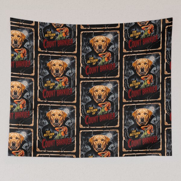 Item preview, Halloween Count Barkula Vampire Dog Retro Poster designed and sold by d247.