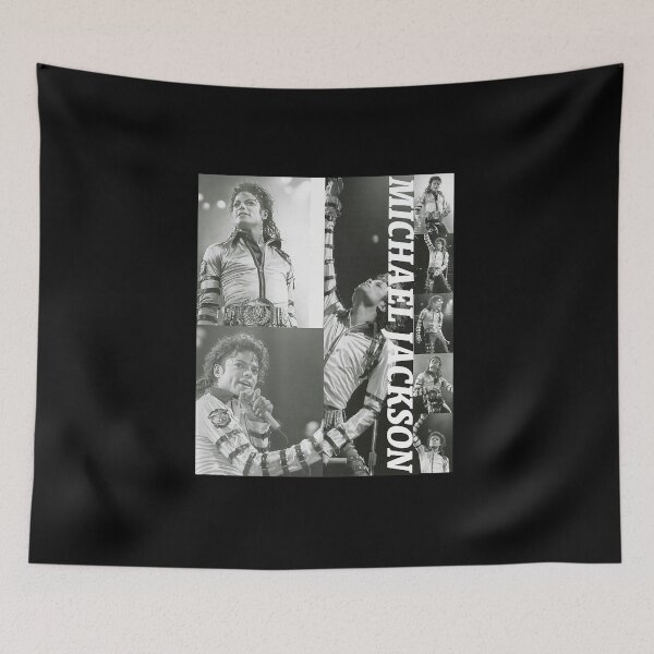 Item preview, Michael Jackson Black White Concert Collage Vertical Name Performance designed and sold by QliumoPery.