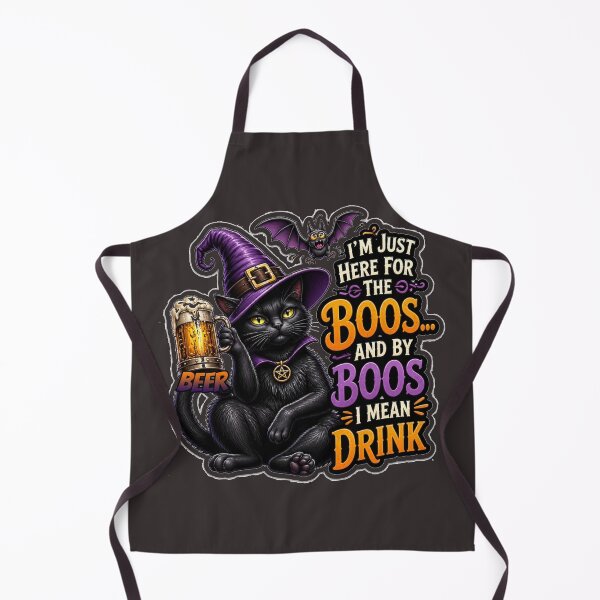 Item preview, Funny Halloween Cat Drinking Beer Pun designed and sold by MargaretPolanco.