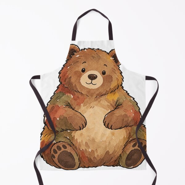 Item preview, Cute Chubby Bear Sitting Watercolor Illustration designed and sold by Jessie's Palette.