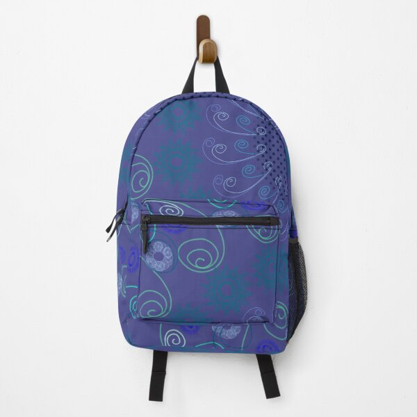 Item preview, Deep blue swirl radial mandala pattern designed and sold by Bywithrose instant studio.