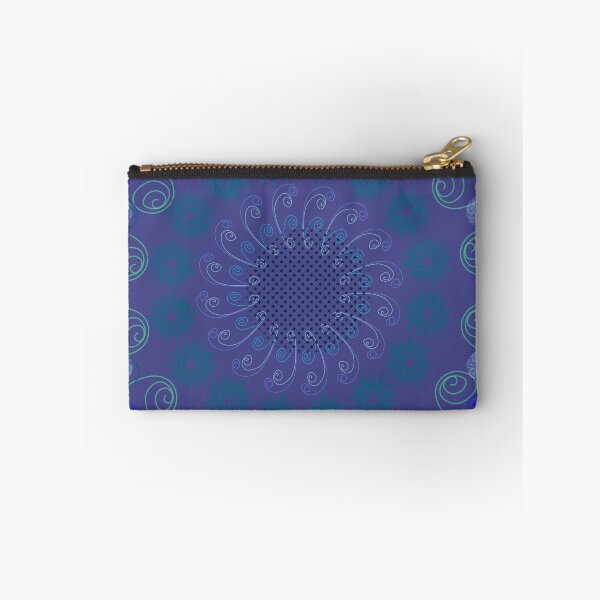 Item preview, Deep blue swirl radial mandala pattern designed and sold by Bywithrose instant studio.