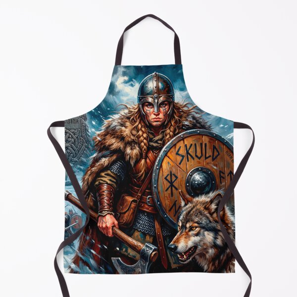 Item preview, Epic Skuld Valkyrie of Destiny with Wolf – Norse Warrior Art designed and sold by VALKYRAART53.