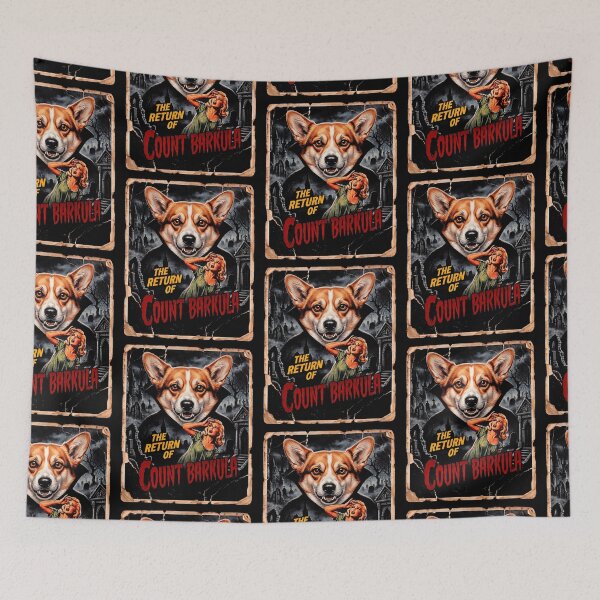 Item preview, The Return of Count Barkula Halloween Corgi designed and sold by d247.