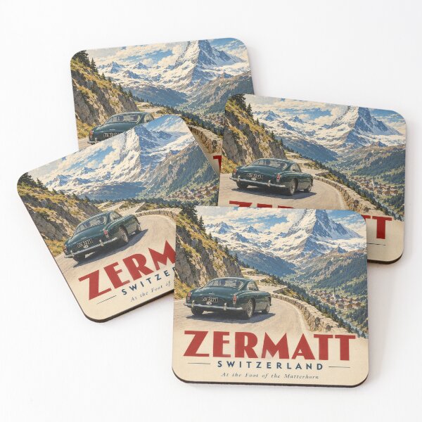 Item preview, Alpine Grand Tour | Vintage Mountain Road Travel Poster designed and sold by dj-illustration.