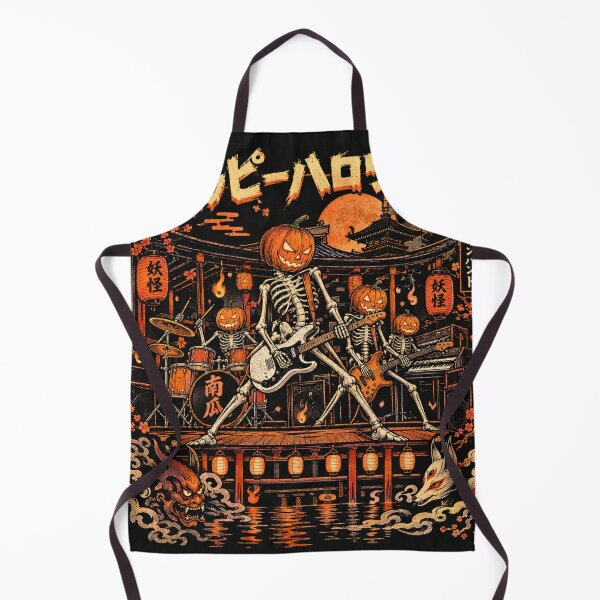 Item preview, Halloween Yokai Skeleton Band – Japanese Haunted Rock Concert designed and sold by zumerdiego.
