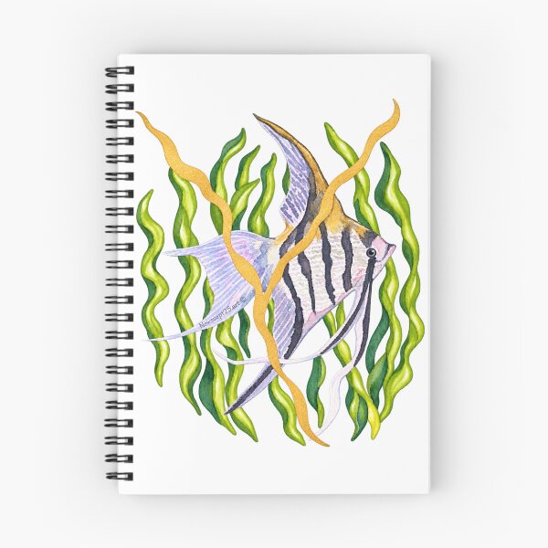 Item preview, Between the Reeds – Kintsugi Angelfish Watercolour designed and sold by newsuept25.art.
