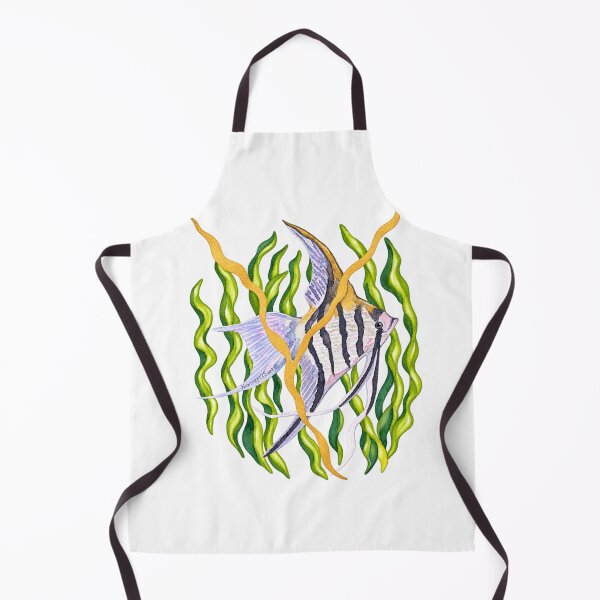 Item preview, Between the Reeds – Kintsugi Angelfish Watercolour designed and sold by newsuept25.art.