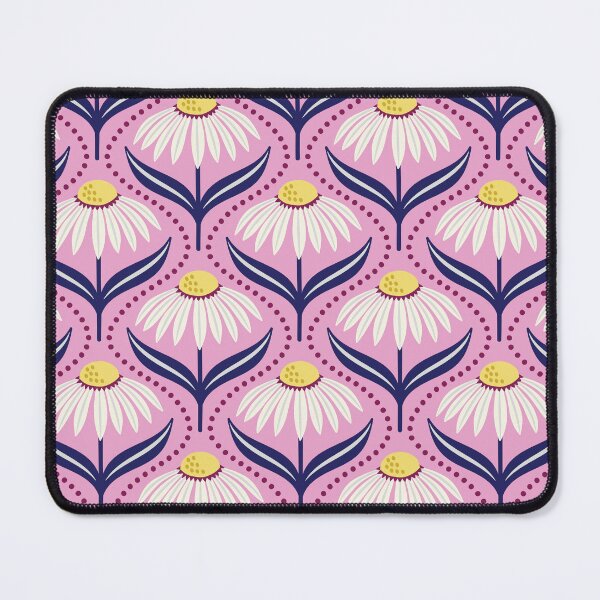 Item preview, Geometric wildflower daisies on pink designed and sold by Jennifer Ladd.