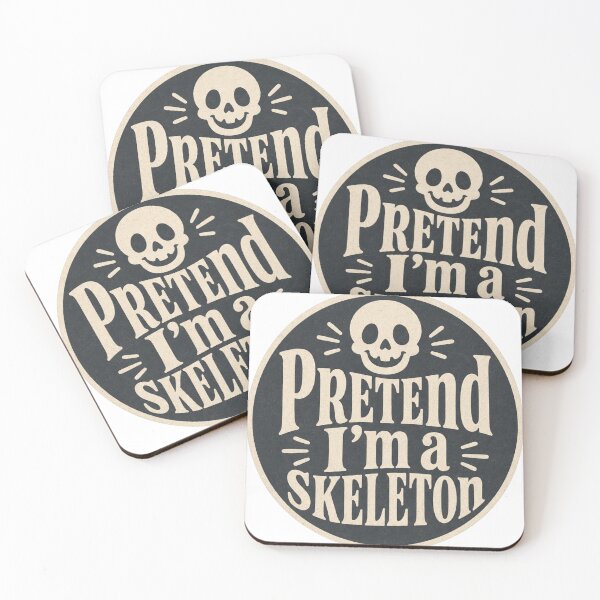 Item preview, Pretend I'm a Skeleton – Retro Halloween Humor designed and sold by BearLoveDesign.