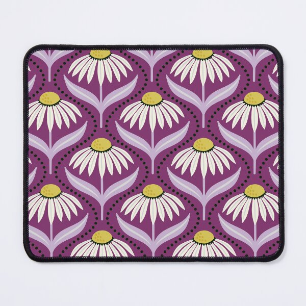 Item preview, Geometric wildflower daisies on purple designed and sold by Jennifer Ladd.