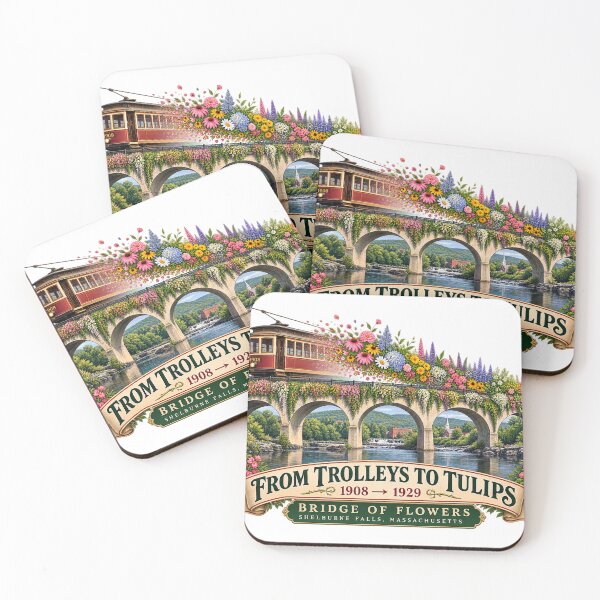 Item preview, From Trolleys to Tulips — Bridge of Flowers, Shelburne Falls designed and sold by Past in Threads.