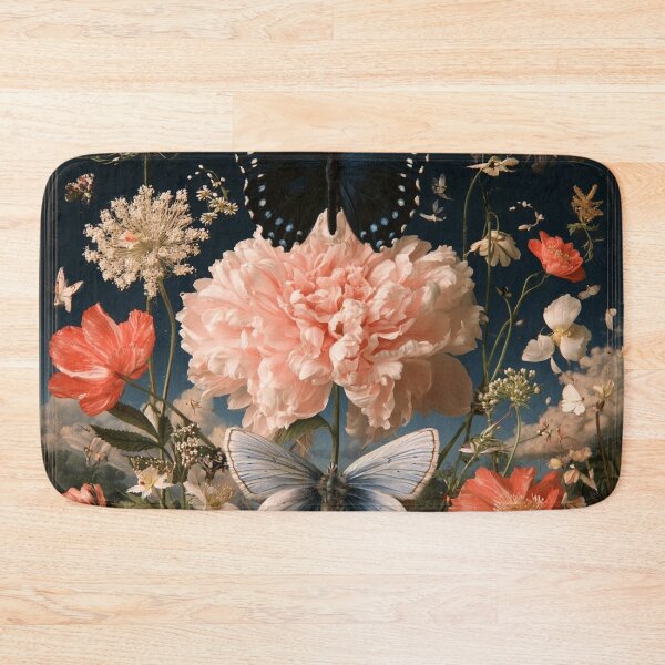 Item preview, Midnight Butterfly Garden | Romantic Botanical Collage designed and sold by Neural Artifex.