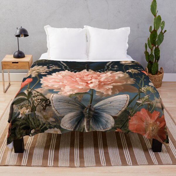 Item preview, Midnight Butterfly Garden | Romantic Botanical Collage designed and sold by Neural Artifex.