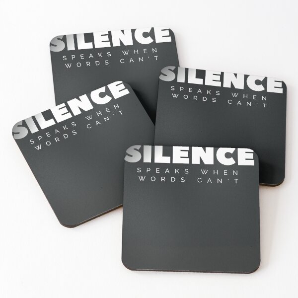 Item preview, Silence Speaks When Words Cant Minimalist Quote designed and sold by Mr besho.