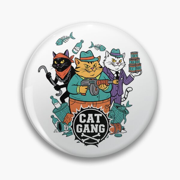 Item preview, Cat Gang Street Thug Alley Cats Colorful Cartoon Design designed and sold by cannsuh.