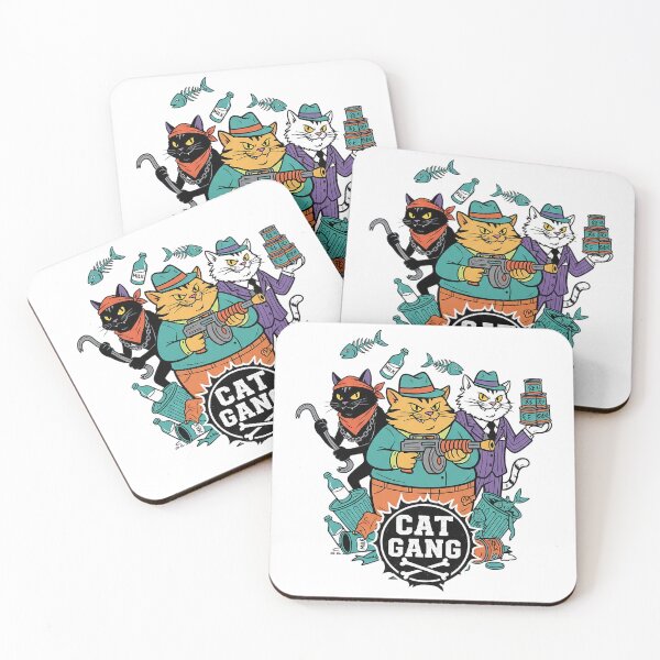 Item preview, Cat Gang Street Thug Alley Cats Colorful Cartoon Design designed and sold by cannsuh.