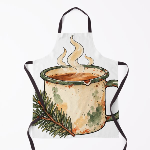Item preview, Vintage Enamel Camping Mug with Pine Sprig designed and sold by Jessie's Palette.