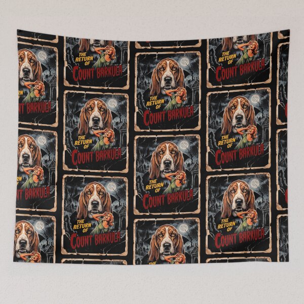 Item preview, Halloween Count Barkula Basset Hound Vampire Dog designed and sold by d247.