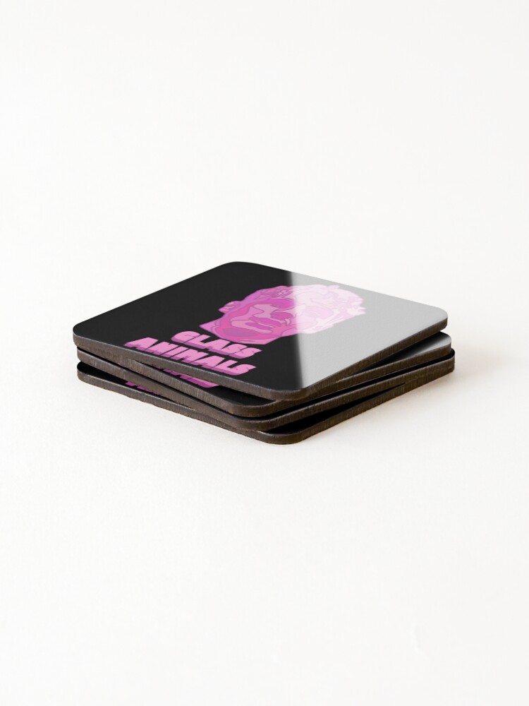 Thumbnail 4 of 5, Coasters (Set of 4), Glass Animals Raspberry Soda (Head and Logo) designed and sold by RtRazor.
