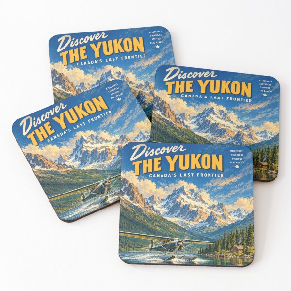 Item preview, Yukon Wilderness Adventure | Vintage Travel Poster designed and sold by dj-illustration.