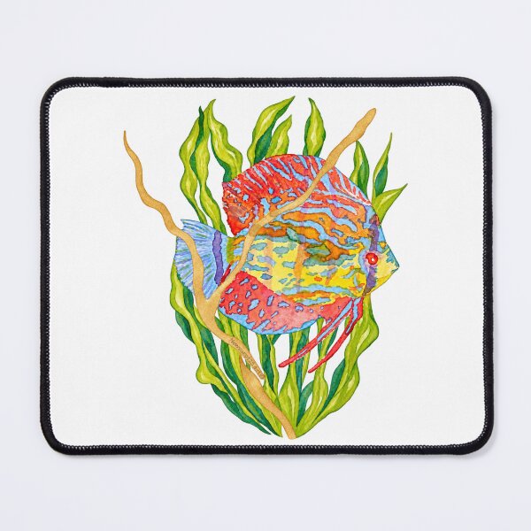 Item preview, Beneath the Quiet Current – Kintsugi Discus Fish Watercolour designed and sold by newsuept25.art.