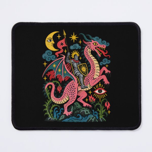 Item preview, Pink Dragon Shirt with Whimsical Medieval Knight Medieval Fantasy designed and sold by CatiaStudioArt.